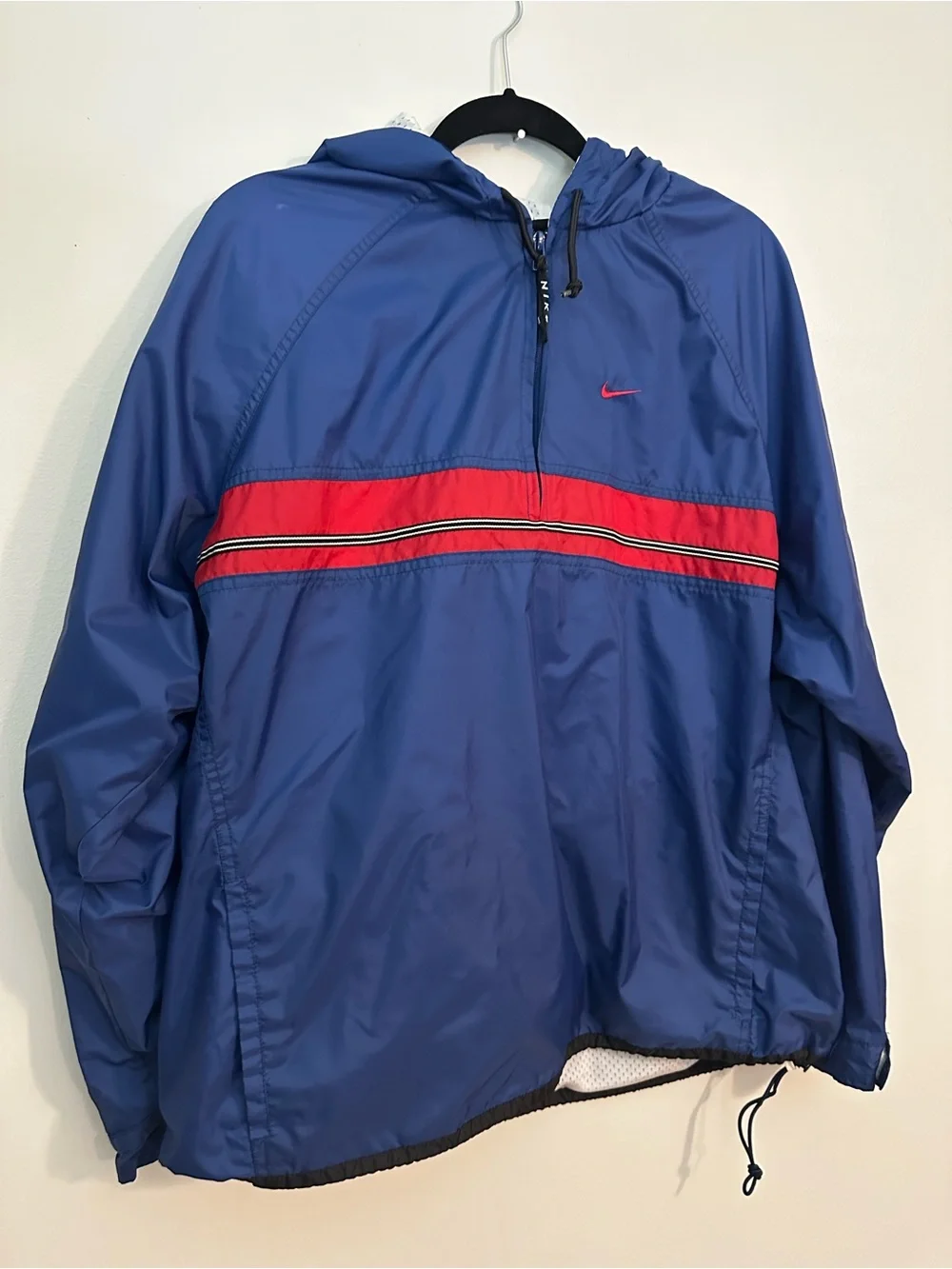 Nike Vintage Mesh Lined Windbreaker Y2K Embroidered Spellout Logo Youth XL